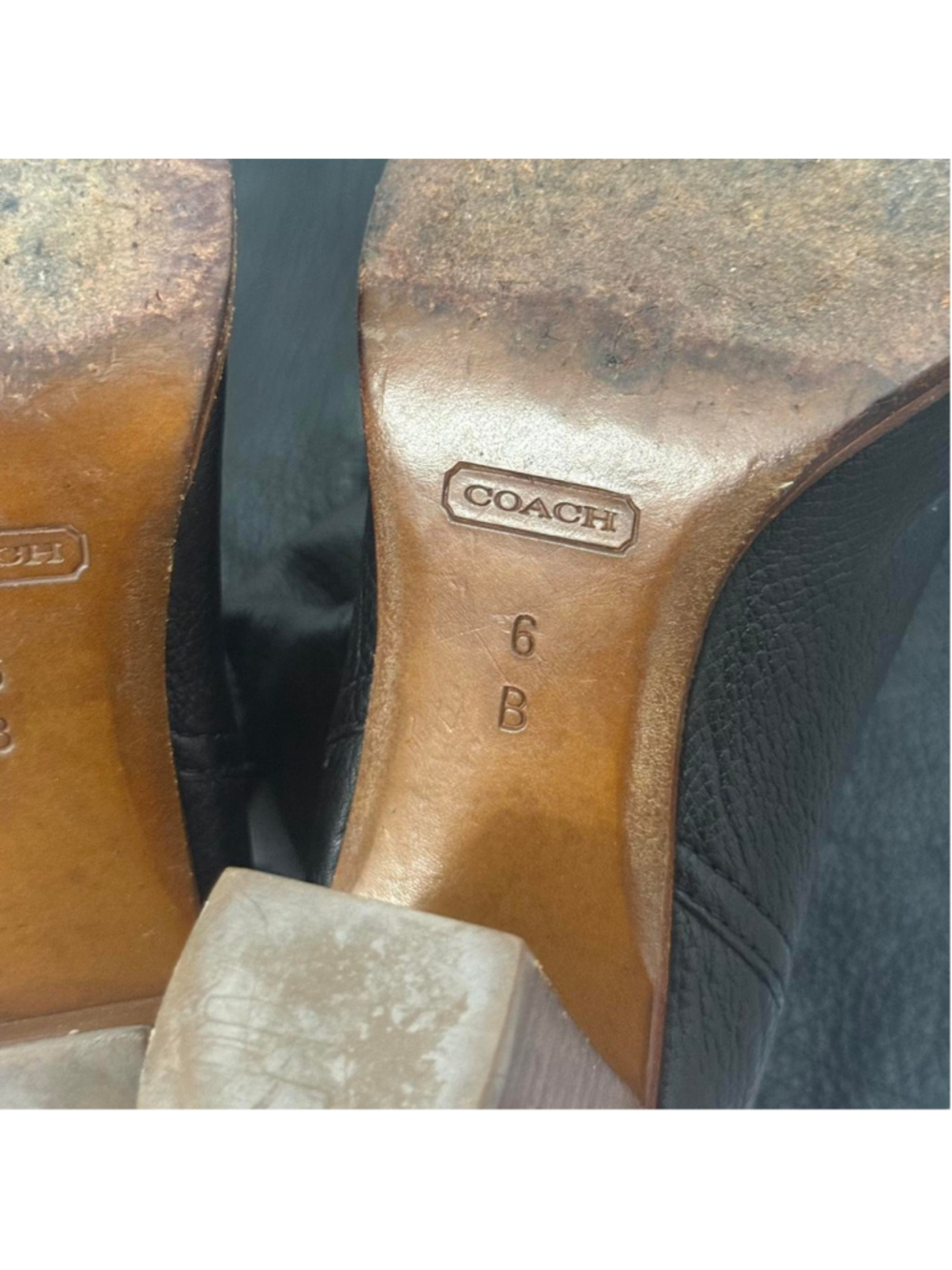 Coach Selena Black Leather Boots - Size 6 - Picture 4 of 9